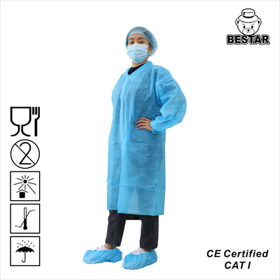 SPP 6xl Large Medium Disposable Lab Coat Blue Yellow For Doctor Clinic