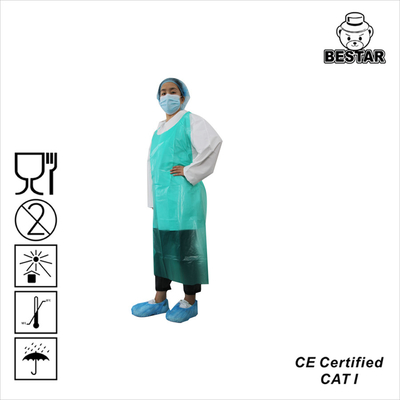 ISO9001 Waterproof PE Disposable Protective Apron For Kitchen